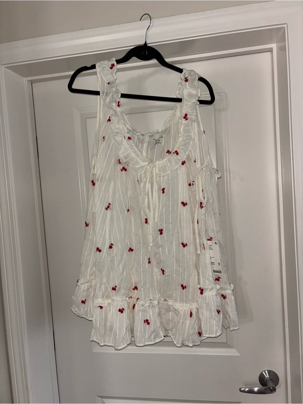 Urban Outfitters White Ruffle Babydoll Dress